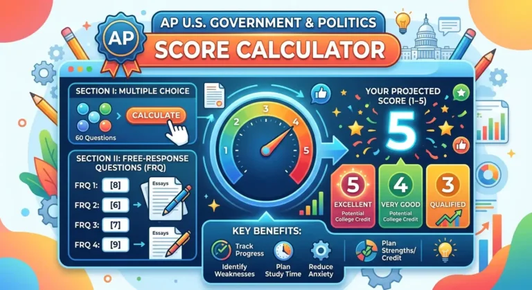 AP US Government & Politics Score Calculator image