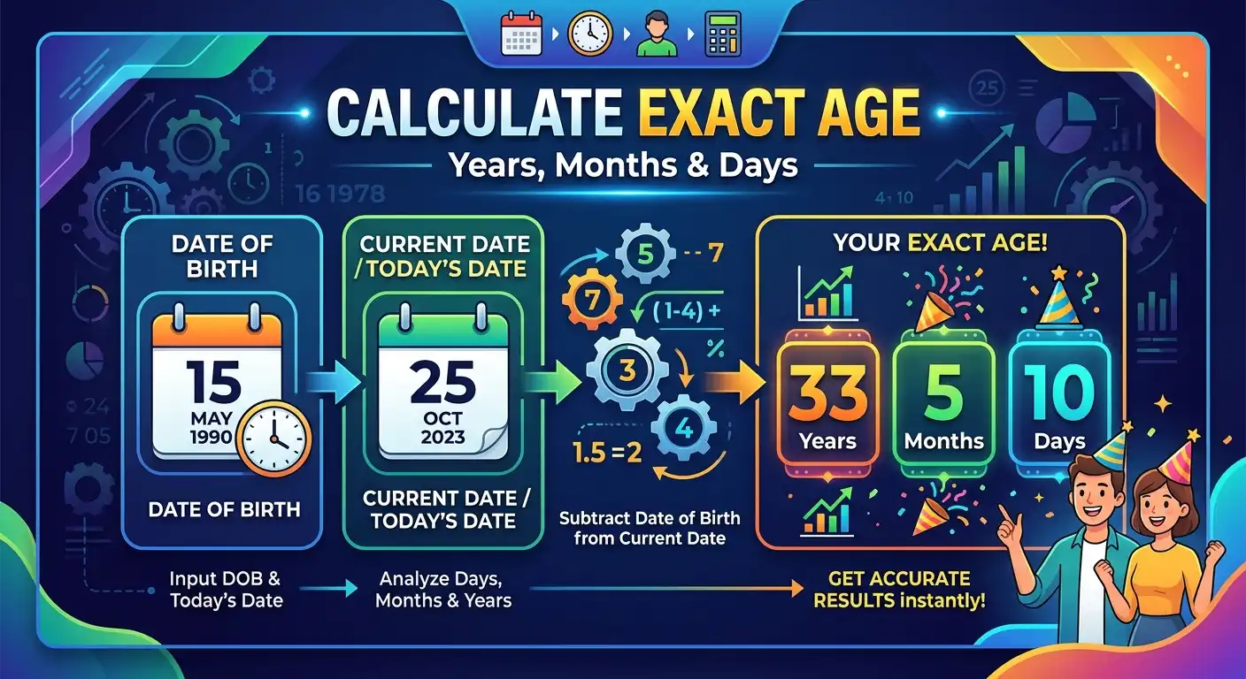 Age in Years Months Days Calculator image