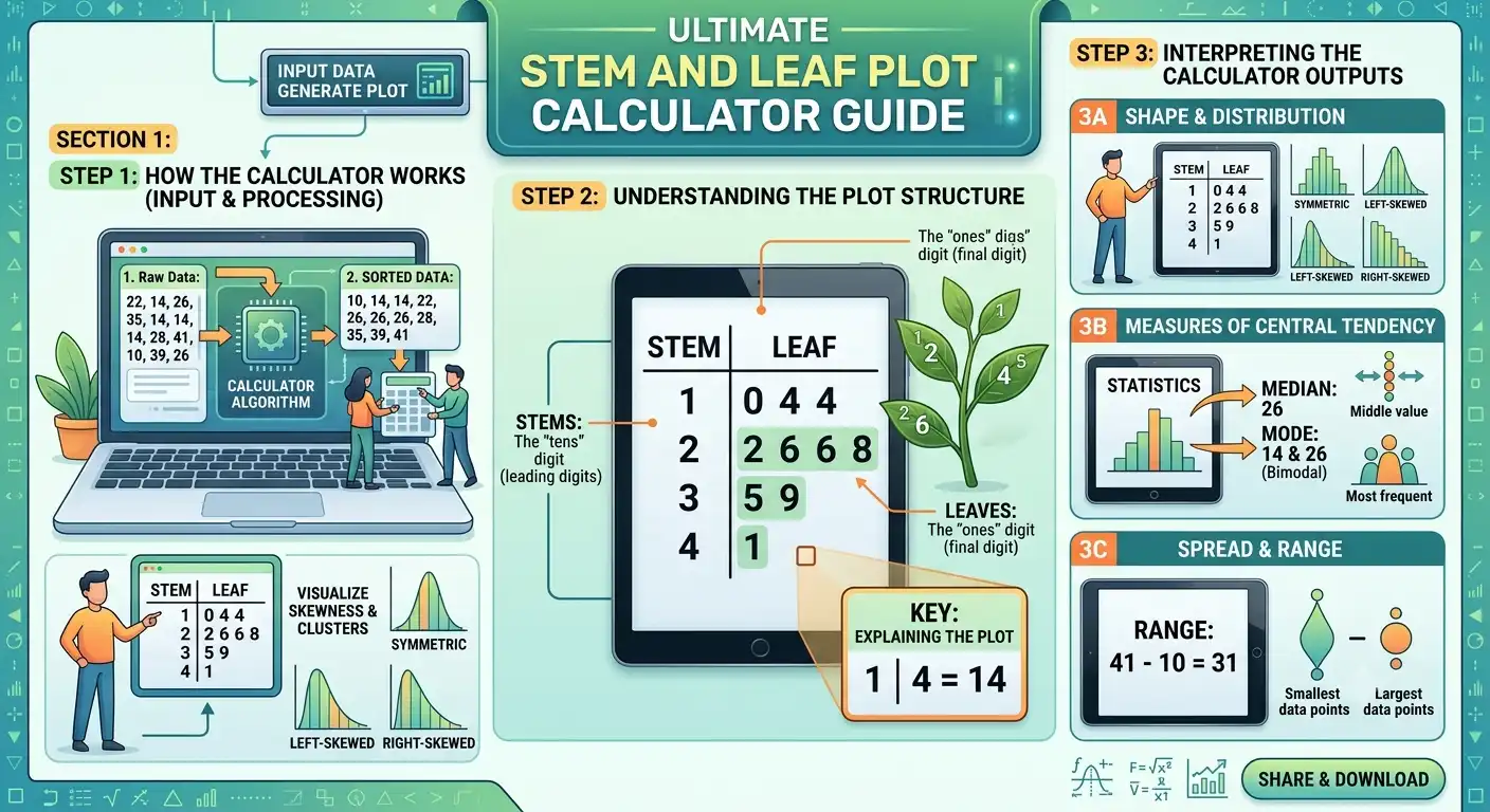 stem and leaf plot calculator feature image