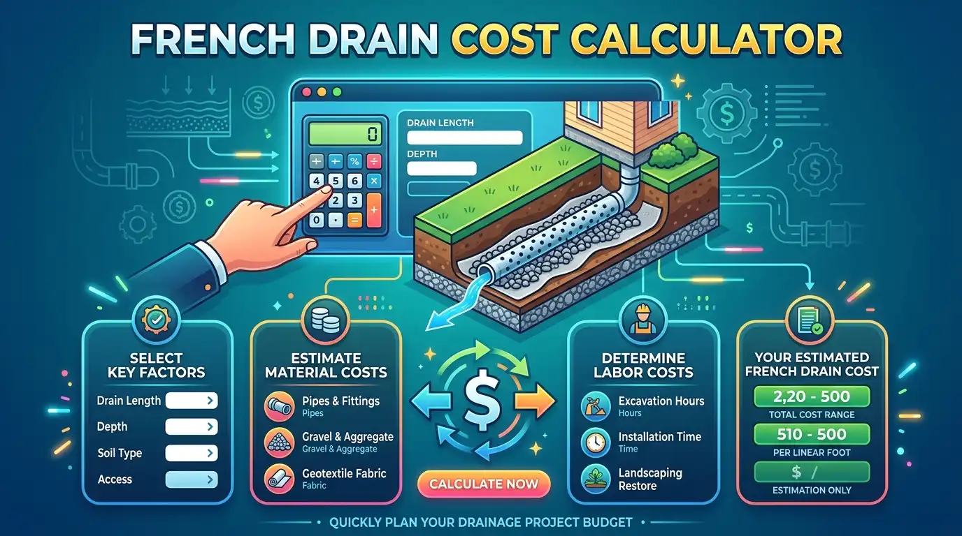 french drain cost calculator image