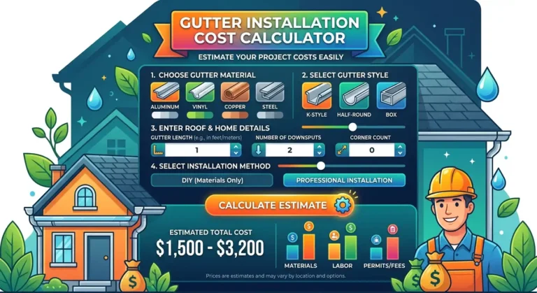 gutter installation cost calculator image