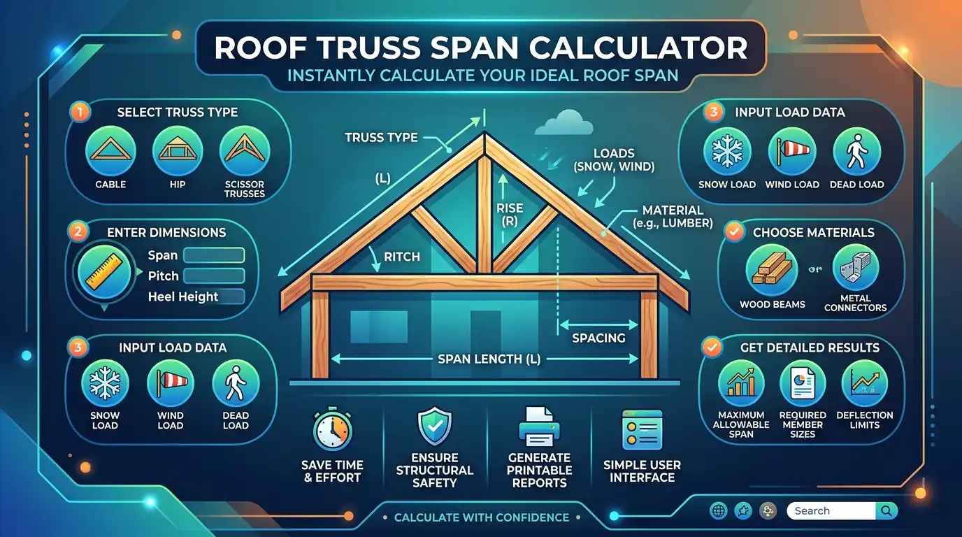 roof truss span calculator image
